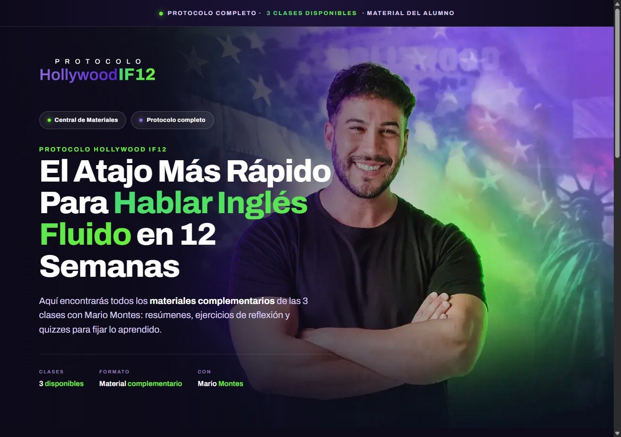 Central de Materiales do Protocolo Hollywood iF12